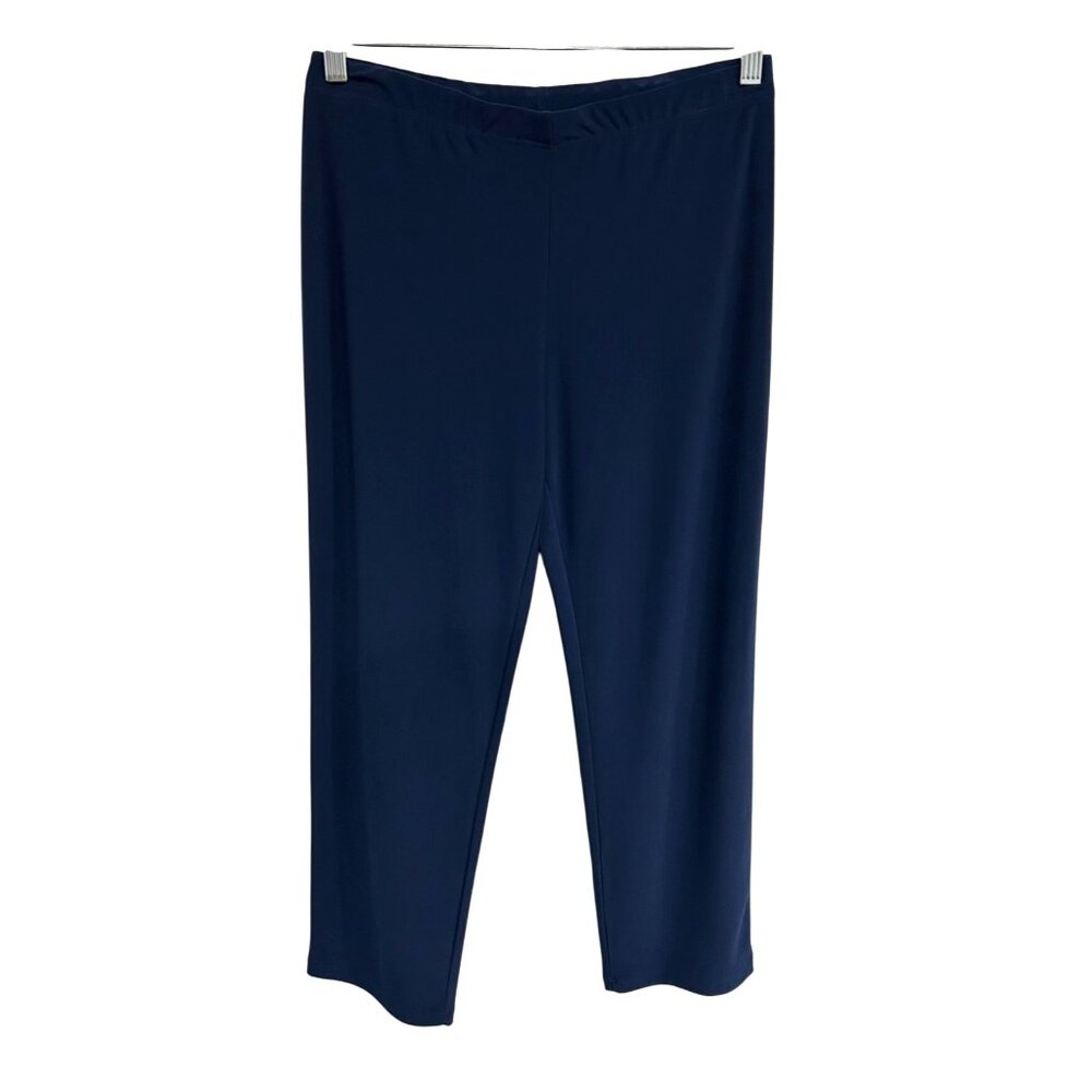 Clara Sunwoo Womens Navy Blue Stretchy Cropped Pants Sz Large